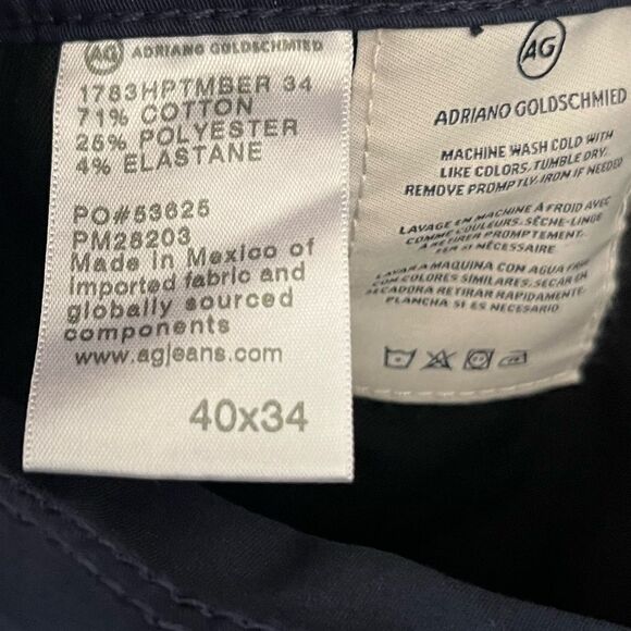 AG Men’s Tellis Lightweight Navy Pants 40x34 NWOT - Picture 7 of 7